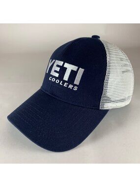 Yeti Coolers Unisex Navy Blue White Snapback Trucker Hat
